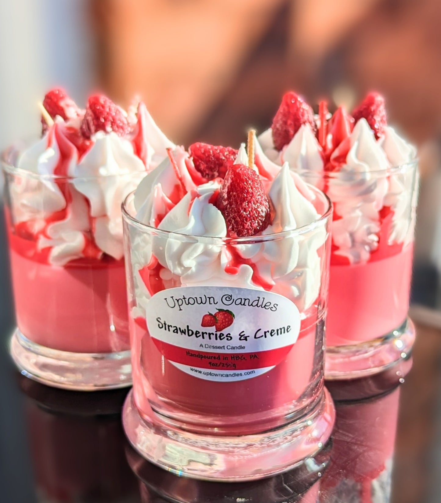 Strawberries and Creme Dessert Candle